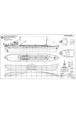 MBT Gastanker ms "Marian P. Billups" (1956) - Tropical Gas Co. - Construction Drawing Scale 1 : 200 (10.10.039)