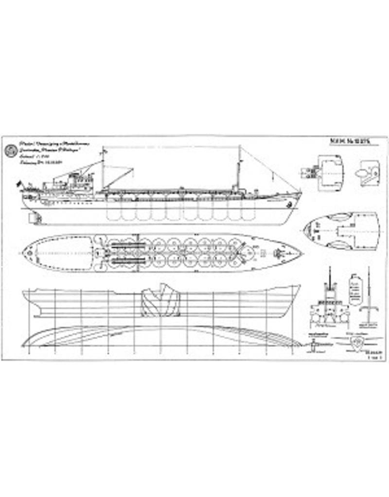 MBT Gastanker ms "Marian P. Billups" (1956) - Tropical Gas Co. - Construction Drawing Scale 1 : 200 (10.10.039)