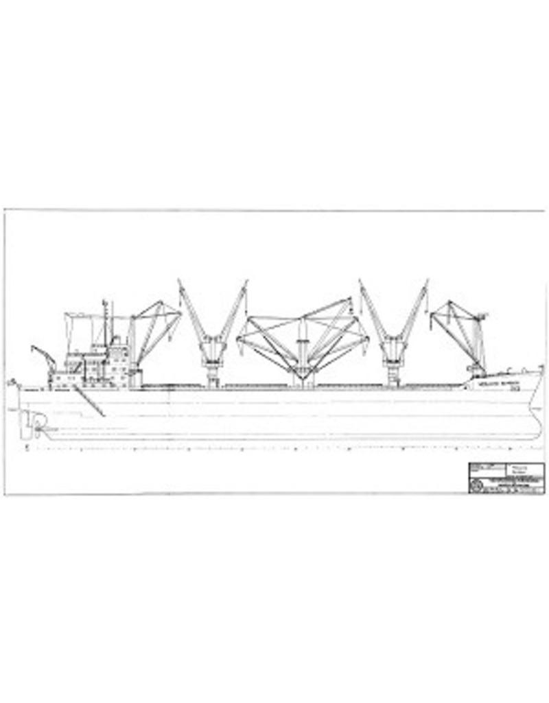 MBT Cargo ship MS "NedLloyd Bahrain" (1977) - Nedlloyd; "N. Baltimore", "N. Bangkok" - Construction plan Scale 1 : 200 (10.10.061)