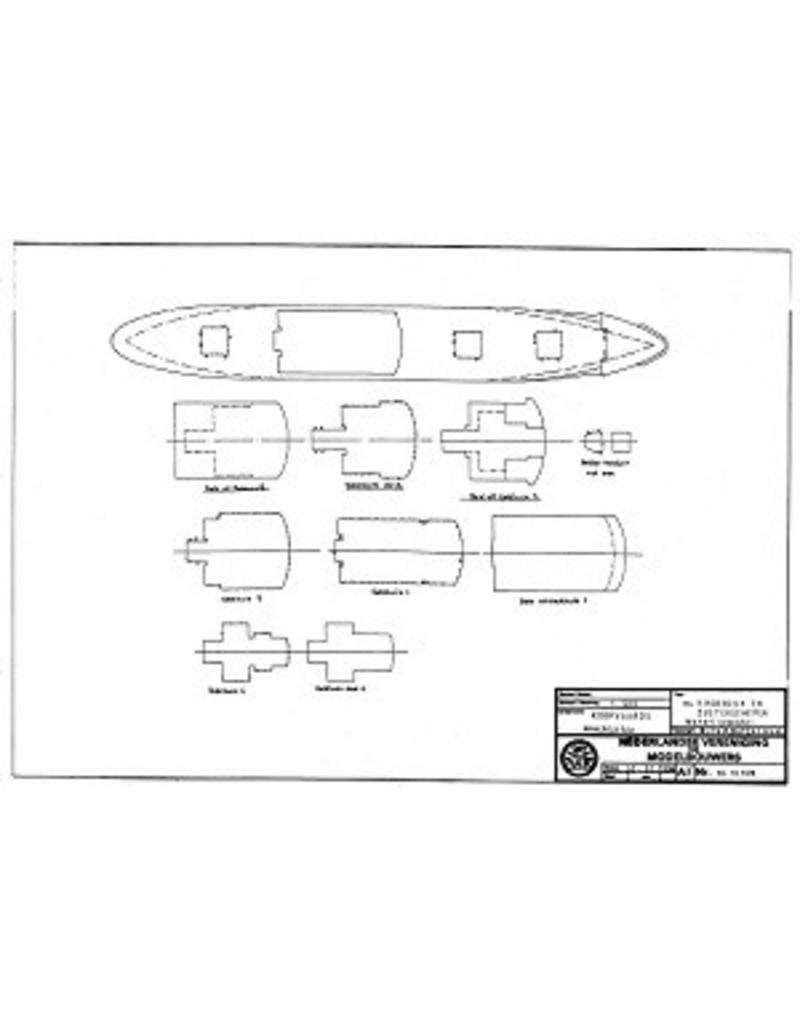 MBT Cargo ship ms "Kinderdijk" (1955) - HAL - Construction Drawing Scale 1 : 500 (10.10.078)