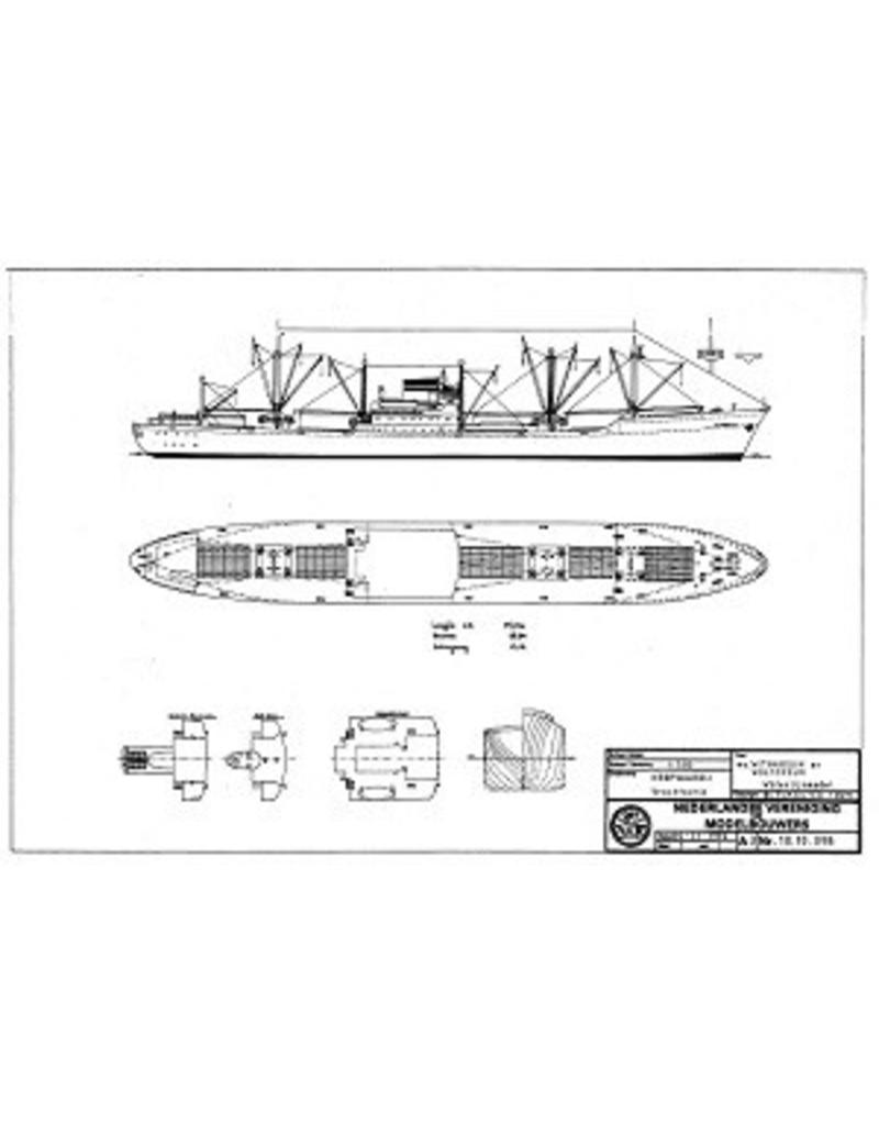 NVM 10.10.098 Frachter MV "Witmarsum" - (1955) - Me. Ostsee; "Woltersum"