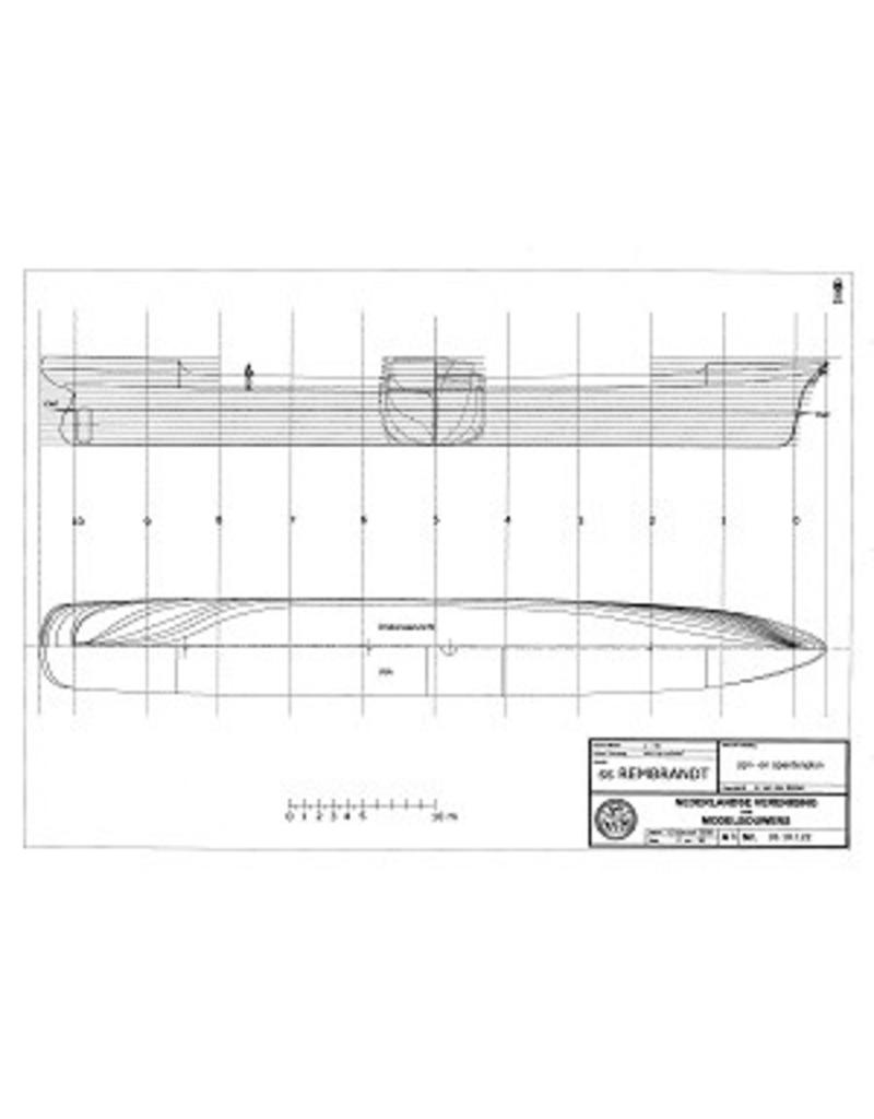 MBT ss "Rembrandt" - 1856 (KNSM) - Construction Drawing Scale 1 : 40 (10.10.122)
