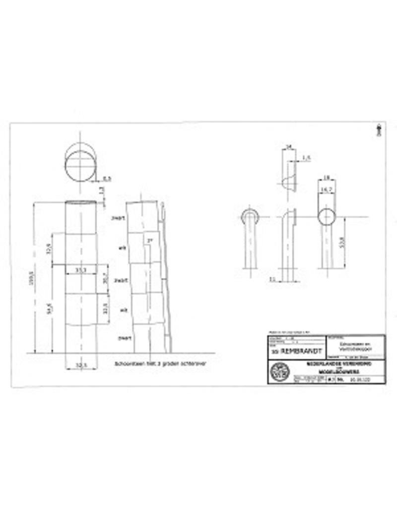 MBT ss "Rembrandt" - 1856 (KNSM) - Construction Drawing Scale 1 : 40 (10.10.122)