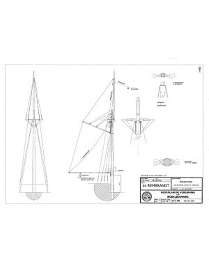 MBT ss "Rembrandt" - 1856 (KNSM) - Construction Drawing Scale 1 : 40 (10.10.122)