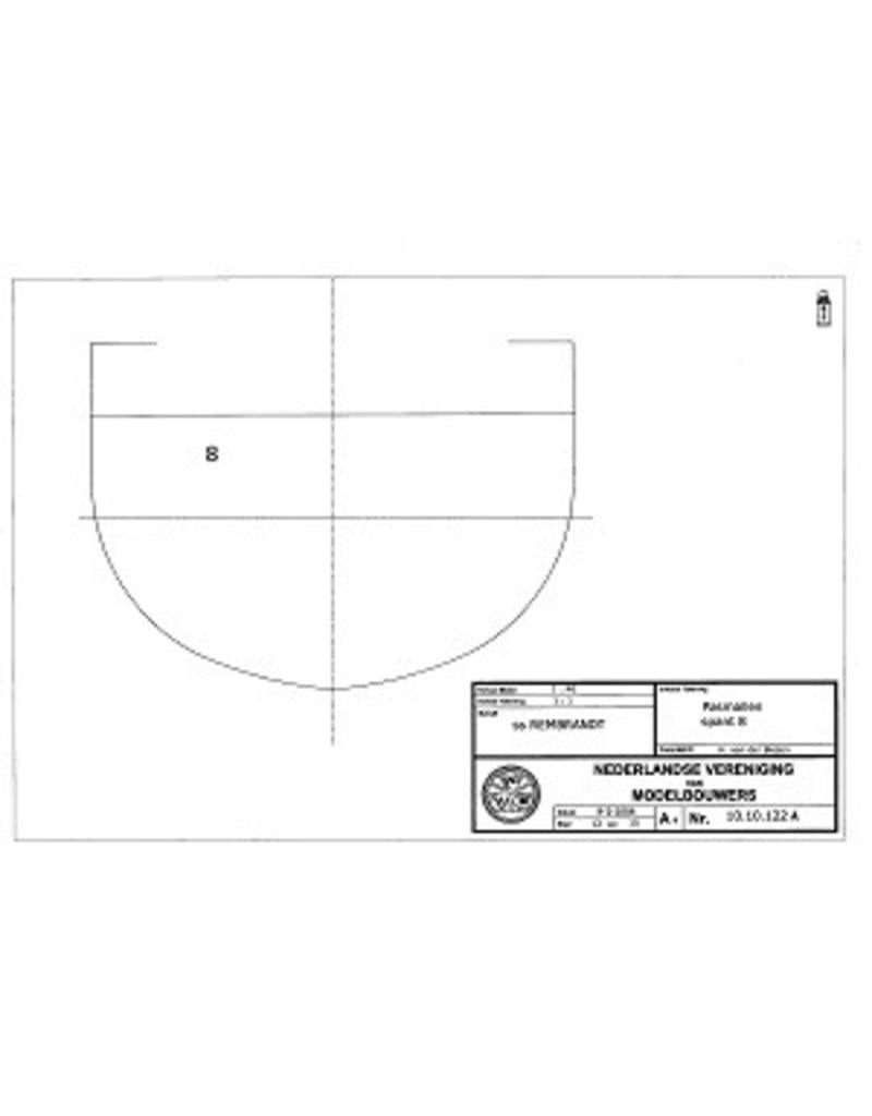 MBT ss. "Rembrandt" - 1856 (KNSM) - construction aids - Construction Drawing Scale 1 : 40 (10.10.122/A)