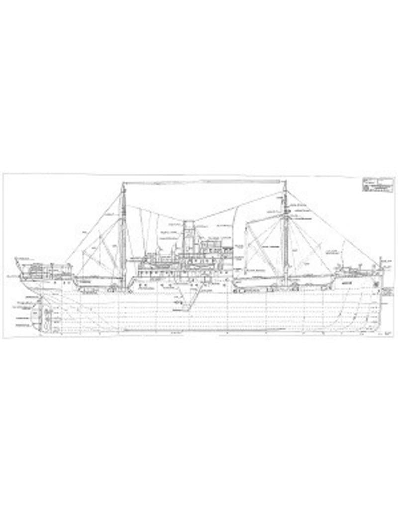 MBT Cargo ship ss "Mirfak" (1918) - v.Nievelt Goudriaan - Construction Drawing Scale 1 : 50 (10.10.130)