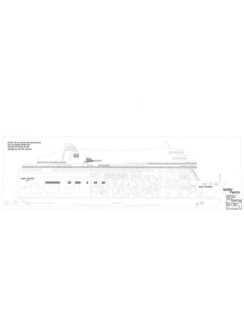 MBT Fast Cruise Ferry Moby Wonder (2001) - Moby Lines - Construction plan Scale 1:100 (10.10.143)