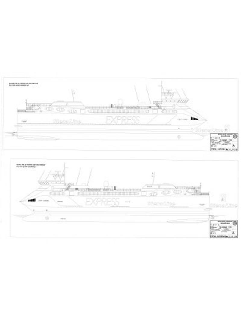 MBT Catamaran ferry MS Stena Carisma (1997) - Stena Line - Construction plan Scale 1:100 (10.10.159)
