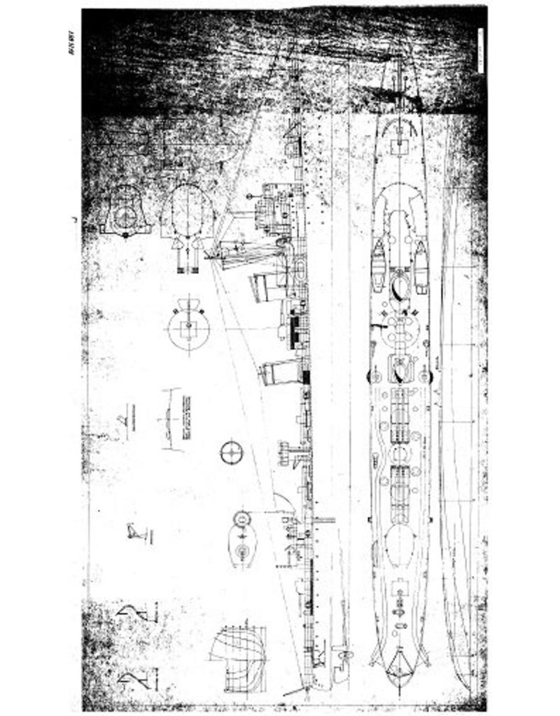 MBT Swedish submarine hunter "Stockholm" J 06 (1937) after refit (1951) - Construction plan Scale 1:100 (10.11.011)