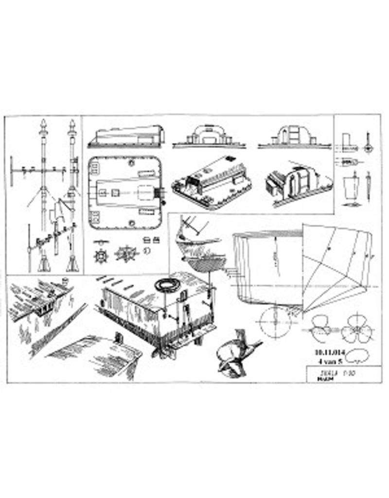 MBT British motor torpedo boat HMS "Dark Agressor" P1102 (1954) – "Dark" class P1101–1120 – Construction plan Scale 1:100 (10.11.014)
