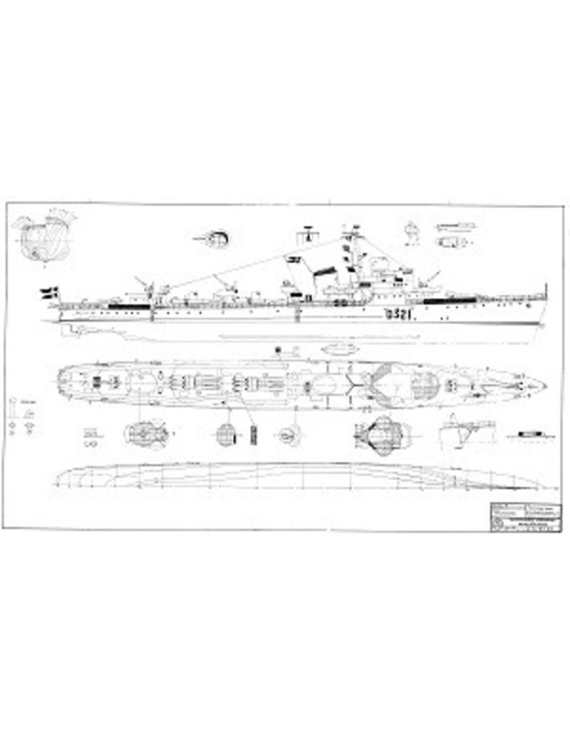 MBT 10.11.015 Deense torpedojager "Huitfelt" D320, "Willemoes" D321 (1947)
