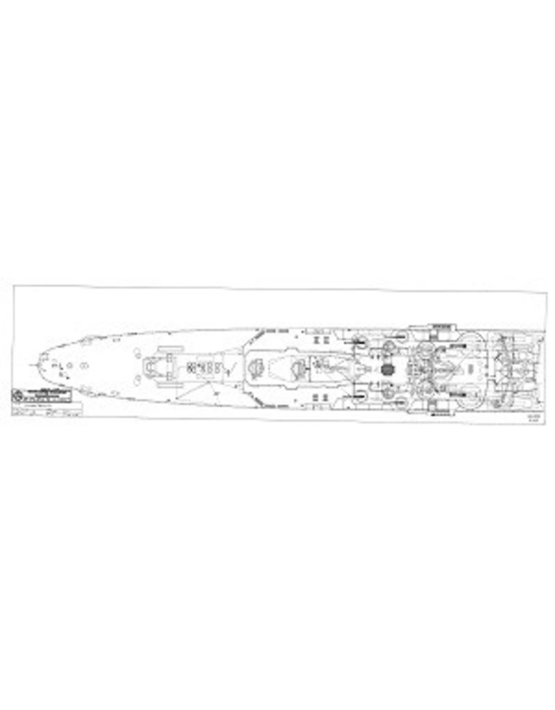 MBT HrMs cruisers "De Ruyter" C801, "Zeven Provincien" C802 (1939/1953/54) - Construction drawing Scale 1 : 100 (10.11.020)
