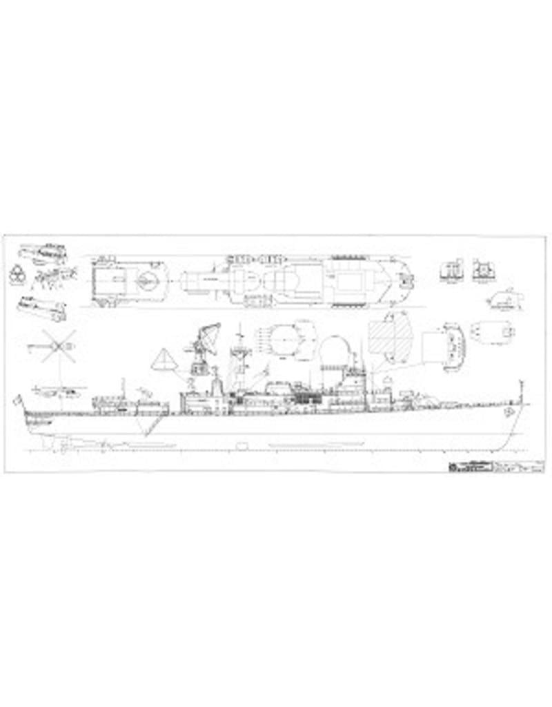 MBT HrMs guided-missile frigates "De Ruyter" F806 (1976), "Tromp" F801 (1975) - Construction plan Scale 1 : 100 (10.11.022)