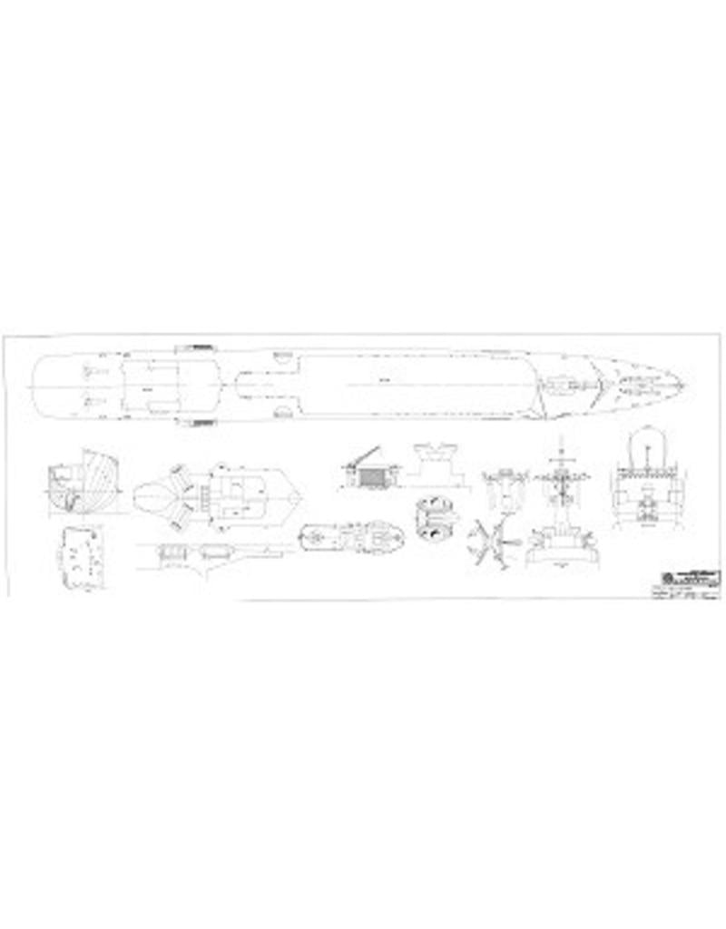 MBT HrMs guided-missile frigates "De Ruyter" F806 (1976), "Tromp" F801 (1975) - Construction plan Scale 1 : 100 (10.11.022)