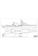 MBT "Holland" class destroyers (1954/55); "Holland", "Zeeland", "Noord Brabant", "Gelderland" - Construction drawing, scale 1:100 (10.11.025)
