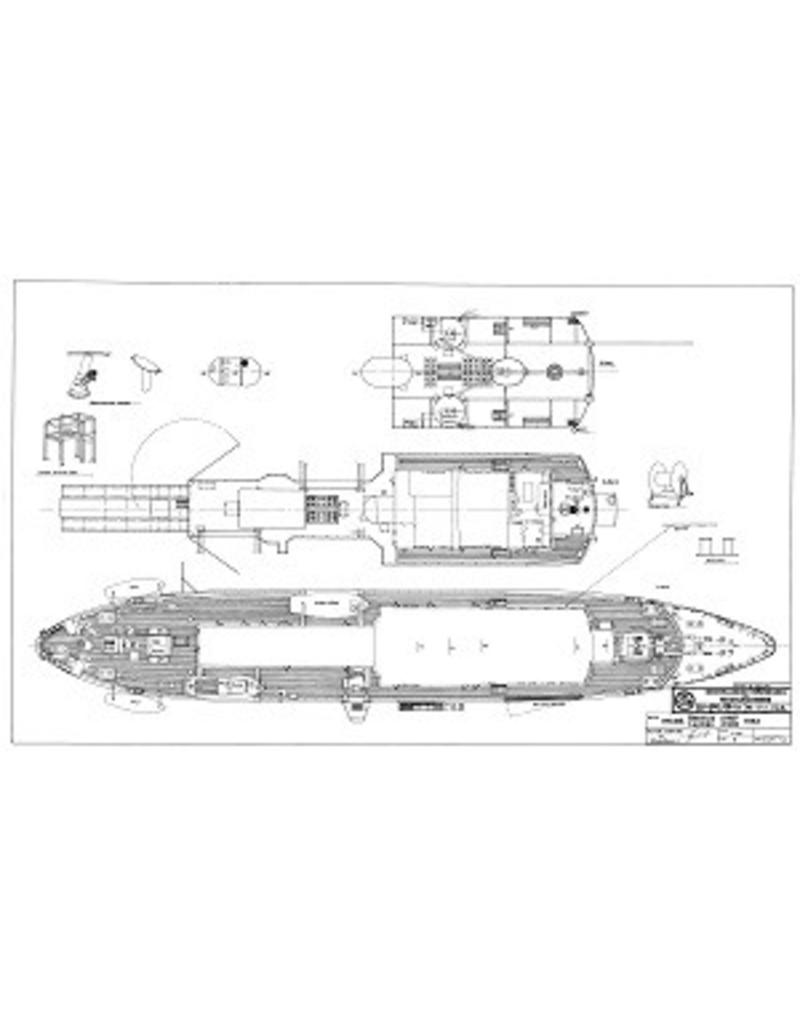 MBT HrMs survey vessels "Snellius" A907, "Luymes" A902 (1952) - Construction drawing Scale 1 : 100 (10.11.029)