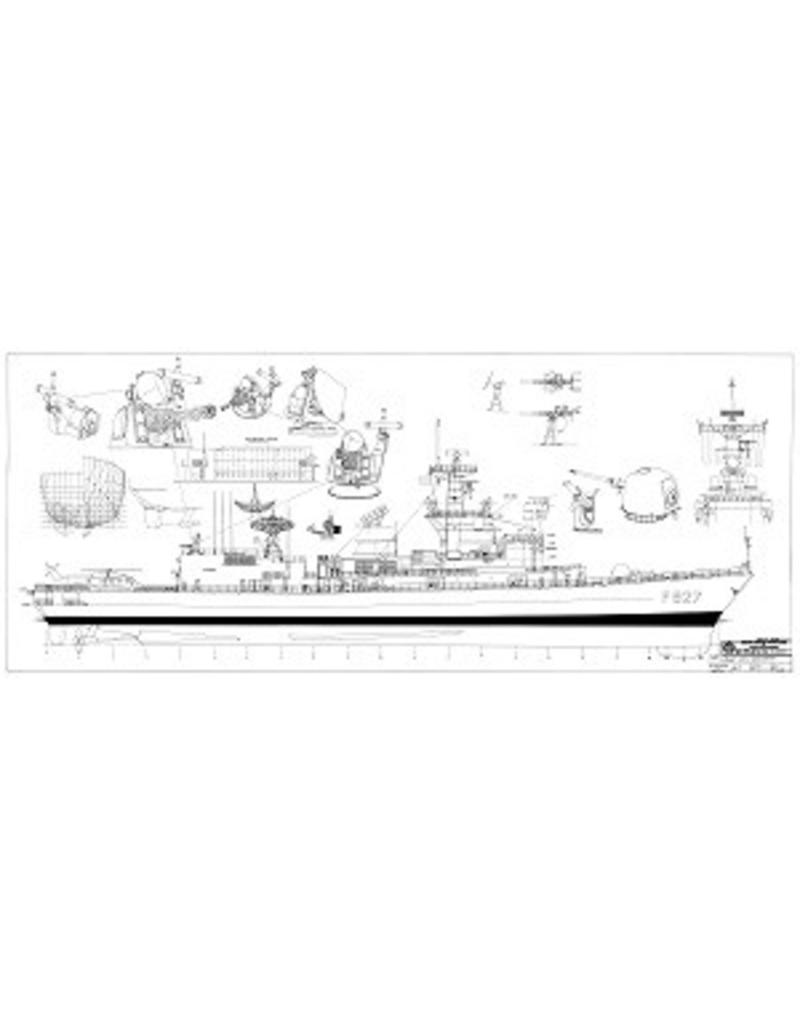 MBT HrMs M-class frigates "Karel Doorman" class (1991/95) - Construction drawing Scale 1 : 100 (10.11.035)