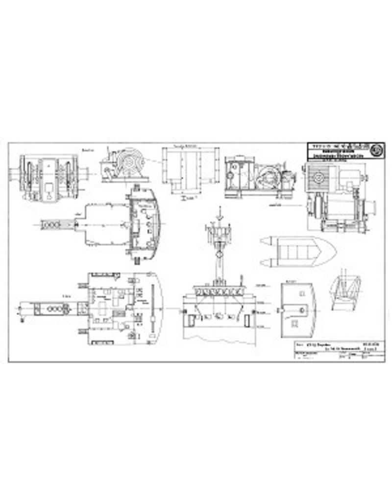 MBT HrMs survey vessels "Buyskes" A904, "Blommendal" A905 (1973) - Construction drawing Scale 1:100 (10.11.036)