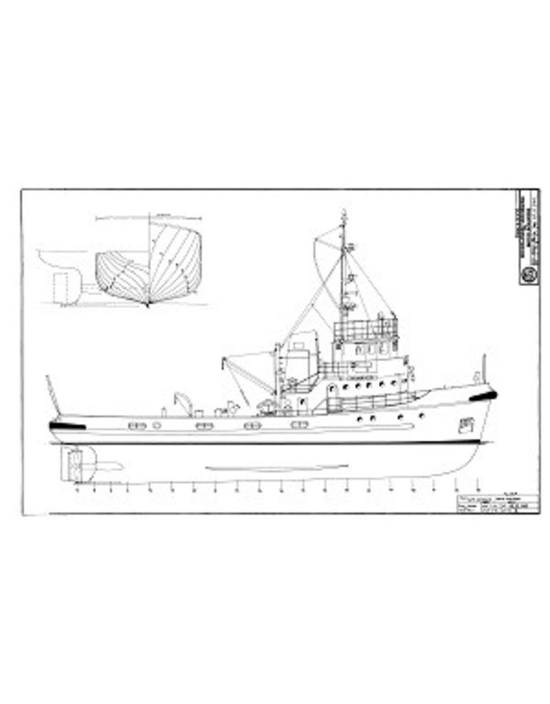 MBT HrMs motor tug " Wamandai" A870 (1960) - Construction Drawing Scale 1 : 50 (10.11.041)
