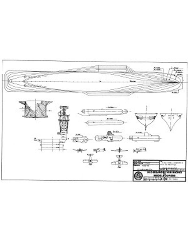 MBT HrMs aircraft carrier "Karel Doorman" (1948) ex "HMS Venerable" (1942); after conversion (55/58) - Construction drawing Scale 1 : 500 (10.11.048)