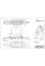 MBT HrMs Armoured Ship "De Zeven Provincien" (1910) - Construction Drawing Scale 1:200 (10.11.061)