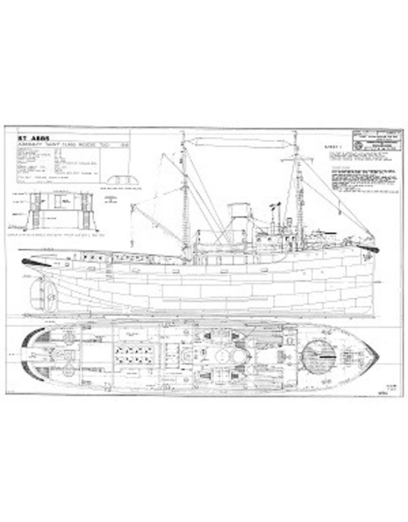 MBT "St. Abbs"; Admiralty "Saint"-class rescue tug (1919) - Building Drawing Scale 1 : 48 (10.11.090)