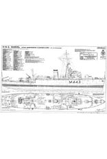 MBT Minesweeper HMS "Marvel" M443 (1942/45); "Algerine"-class minesweepers - Construction Drawing Scale 1 : 96 (10.11.092)