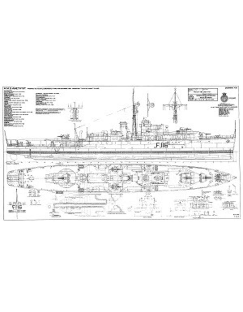 NVM 10.11.095 Fregatte HMS "Amethyst" F116 (1943) nach Umgliederung; ex Modified "Black Swan"