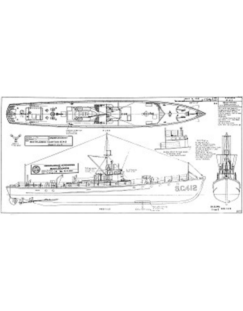MBT Submarine Chaser USS S.C. 412; S.C.1-class Submarine Chasers (va 18) - Construction Plan Scale 1 : 64 (10.11.096)