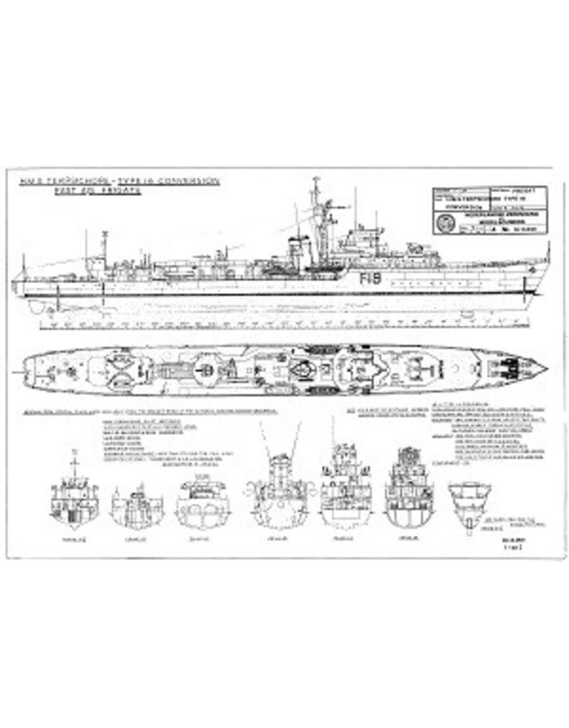 NVM 10.11.099 schnelle A / S Typ 16 Fregatte HMS "Terpsichore" (1952)