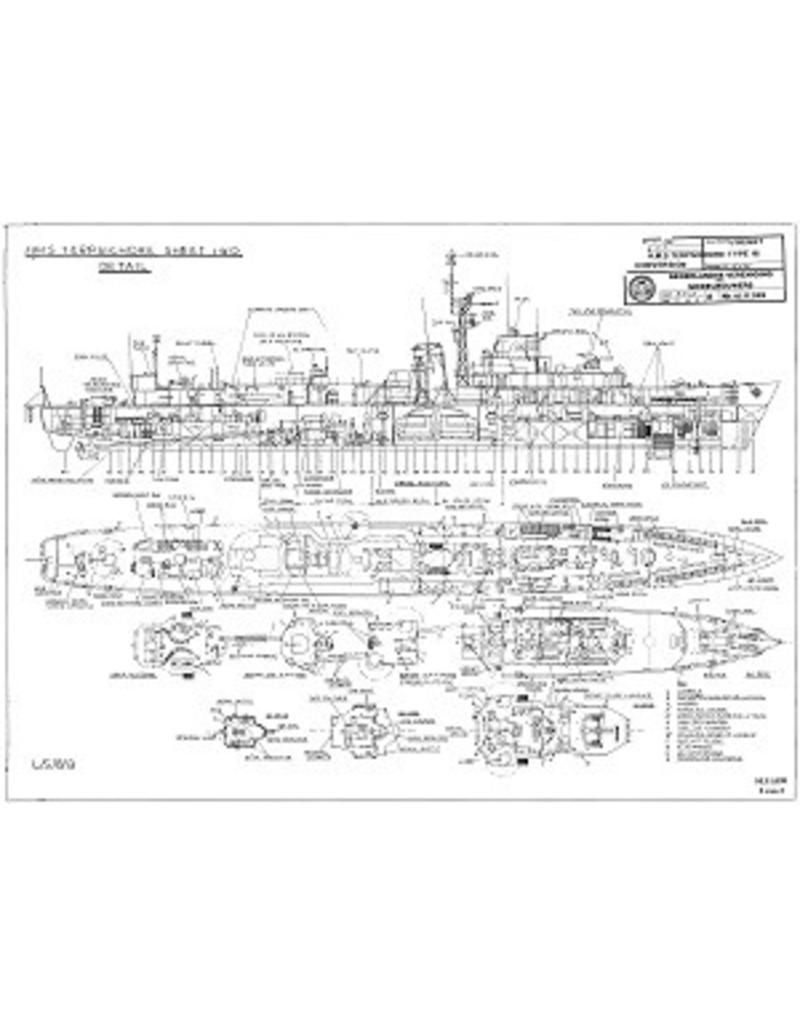 NVM 10.11.099 fast A/S frigate type 16 HMS "Terpsichore" (1952)