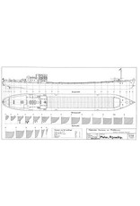 MBT Rijnschip ms "Rietwijk" (1949) - Nwe Rijnv. Mij - Bouwtekening Schaal 1 : 100 (10.15.001)