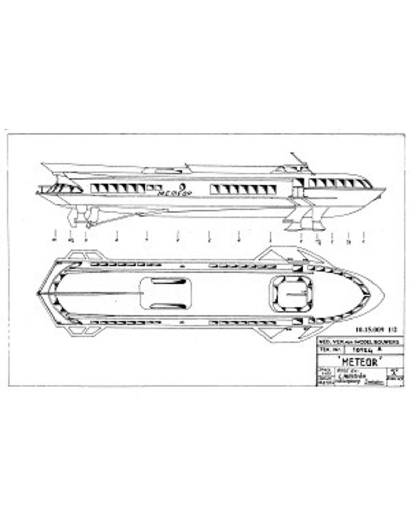 MBT Draagvleugelboot type "Meteor" (ca 1960) - Bouwtekening Schaal 1 : 100 (10.15.009)