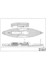 MBT Passagiersraderboot ss "Reederij op de Lek 6" (1911) - Stoomboot-Reederij op de Lek - Bouwtekening Schaal 1 : 75 (10.15.014)
