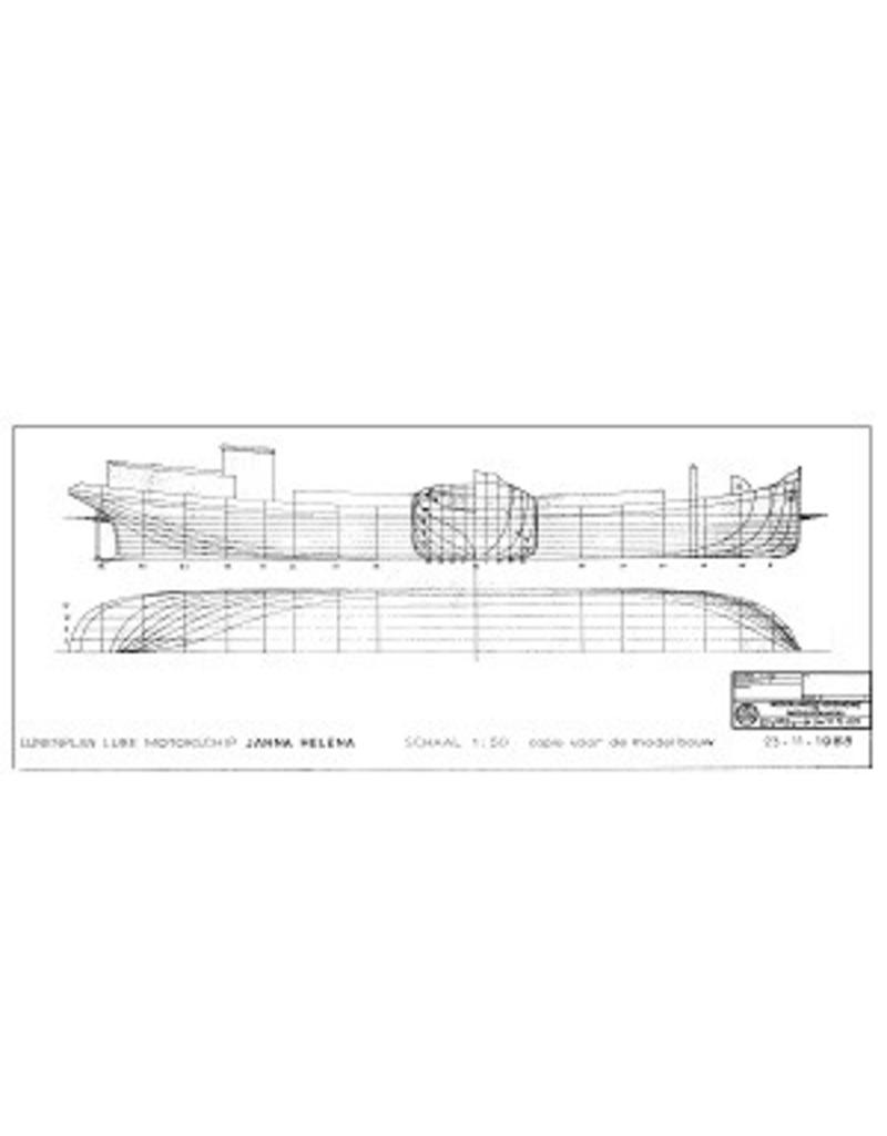 MBT Luxe motor ms "Janna Helena" (1928) - Bouwtekening Schaal 1 : 50 (10.15.020)