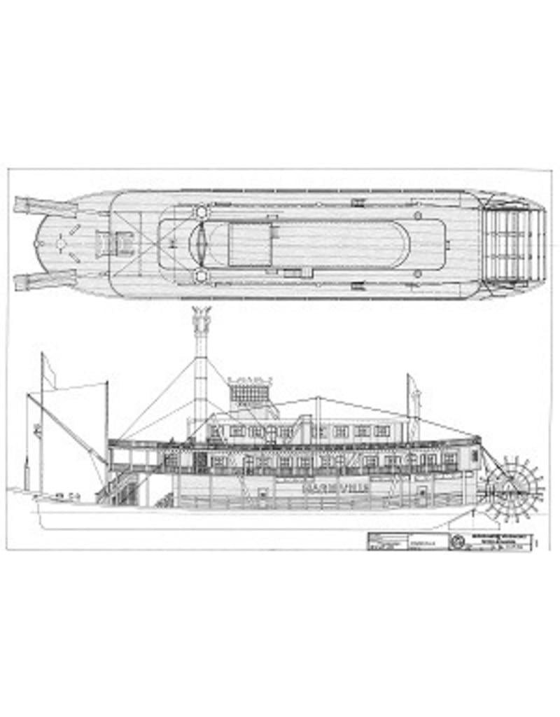 MBT Heckraddampfer SS "Marieville" - Bauzeichnung Maßstab 1 : N/A (10.15.024)