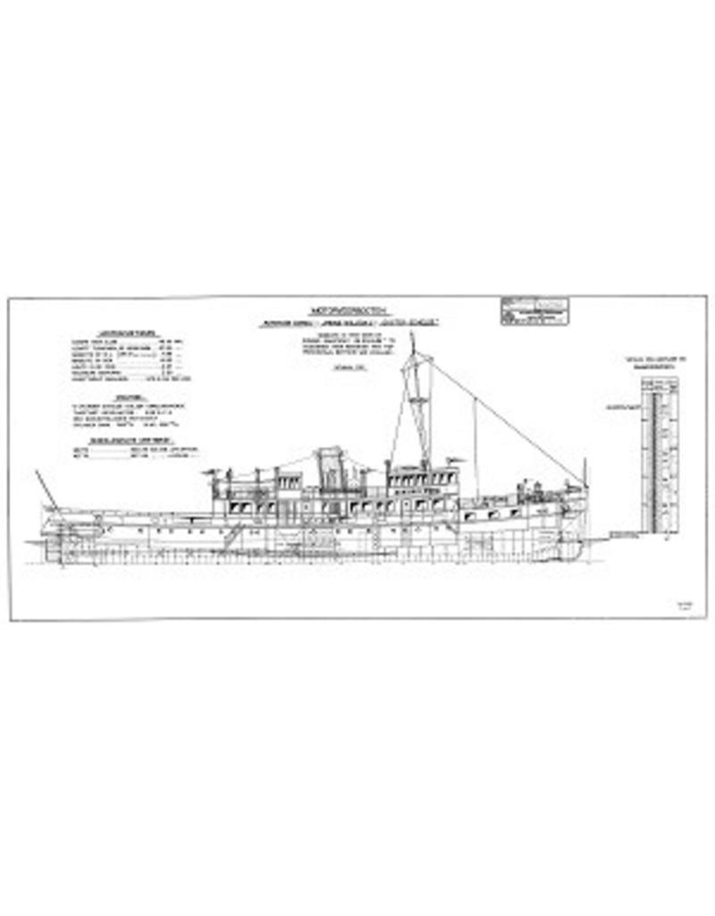 MBT Fähre ms "Königin Emma" (1933) - Prov. Dampfschifffahrtsdienste - Bauzeichnung Maßstab 1 : 50 (10.15.028)