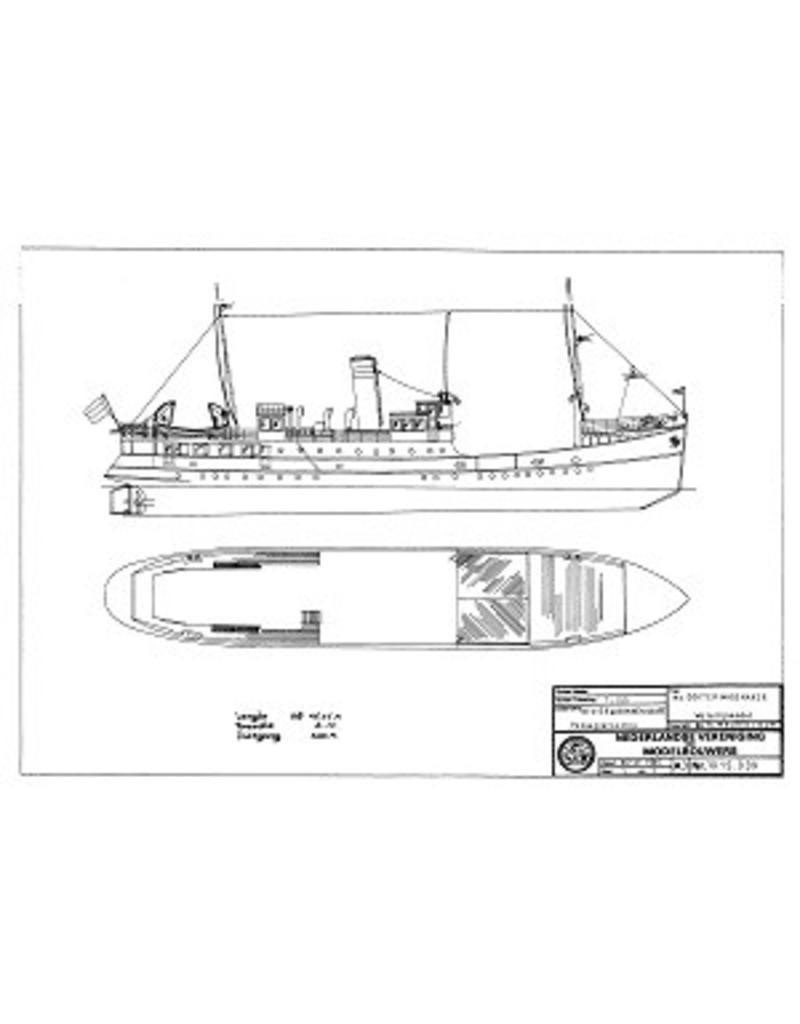 MBT Veerboot ss "Dokter Wagemaker" (1934) - TESO - Bouwtekening Schaal 1 : 155 (10.15.039)