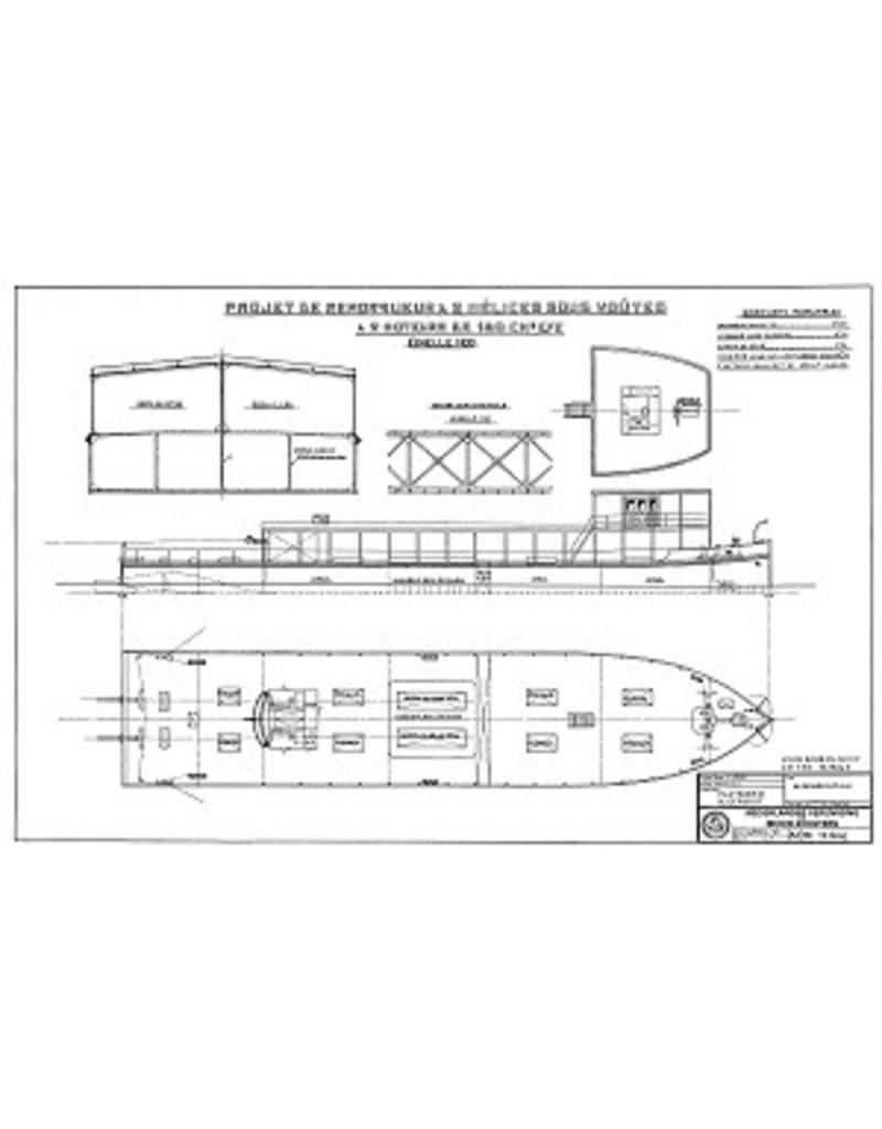 MBT Flachbodenschlepper für die Binnenschifffahrt - Bauzeichnung Maßstab 1 : 100 (10.15.042)