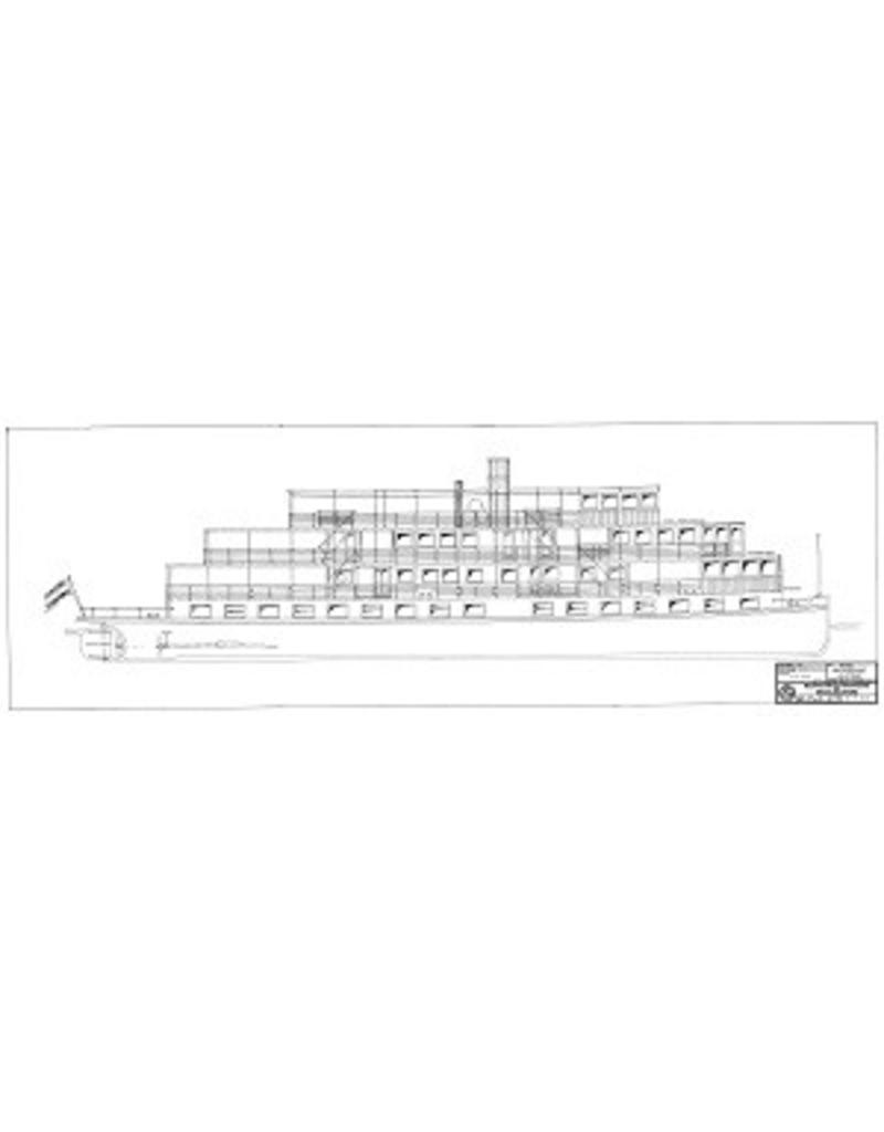 MBT Passagiersboot ss "Alkmaar" - Alkmaar Packet, C. Bosman - Bauzeichnung Maßstab 1 : 50 (10.15.046)