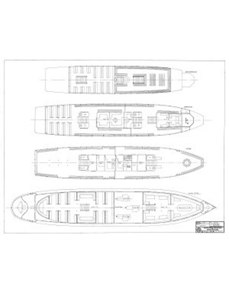 MBT Passagiersboot ss "Alkmaar" - Alkmaar Packet, C. Bosman - Bauzeichnung Maßstab 1 : 50 (10.15.046)