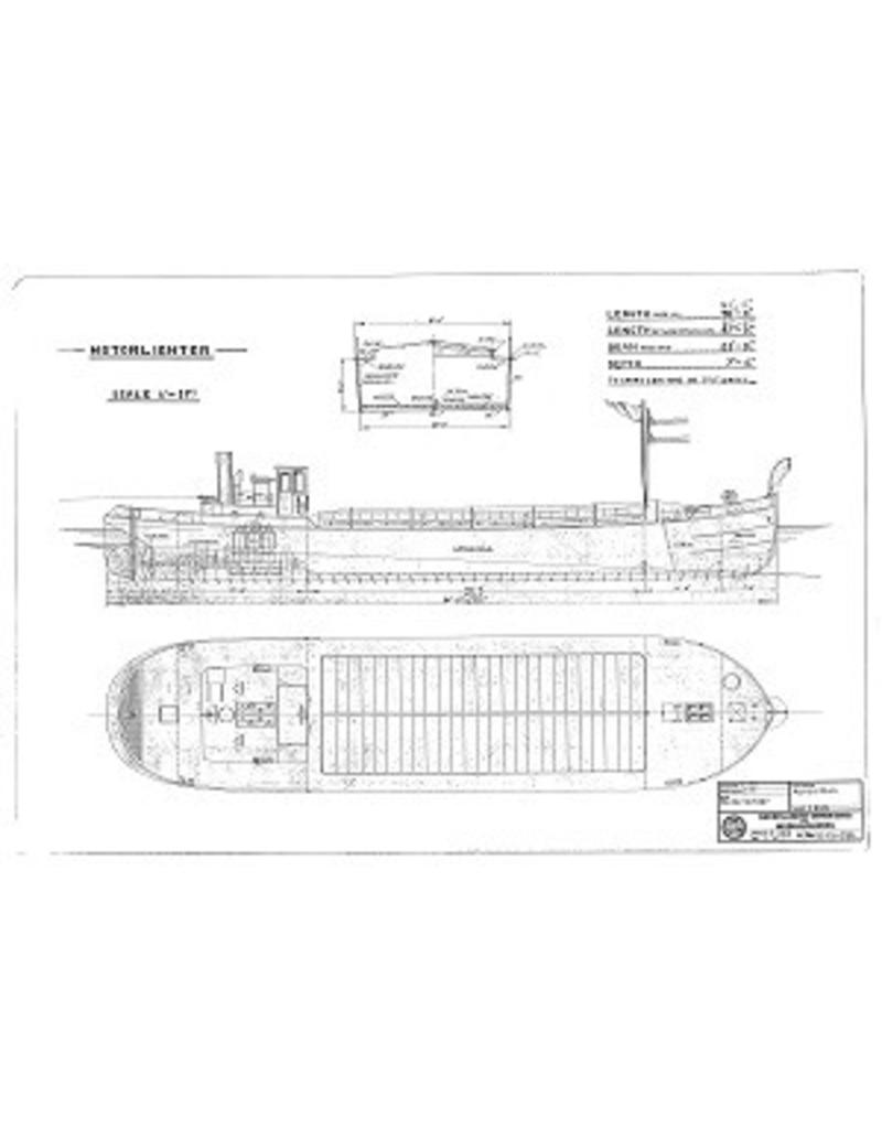 MBT Schubleichter für MS "EWT 106 - Jacob C. van Neck" - Bauzeichnung Maßstab 1 : 75 (10.15.057)