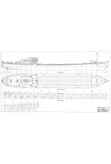 MBT Flusstanker Veldhoven (1955) - VT; (1974) VT/ Pieter Bon; 1980 umgebaut zum Frachtschiff - Bauzeichnung Maßstab 1 : 100 (10.15.064)