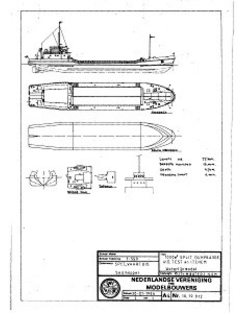 MBT 10.19.012 1000 m3 split hopper barge "W.D. Test" - Westminster Dredging