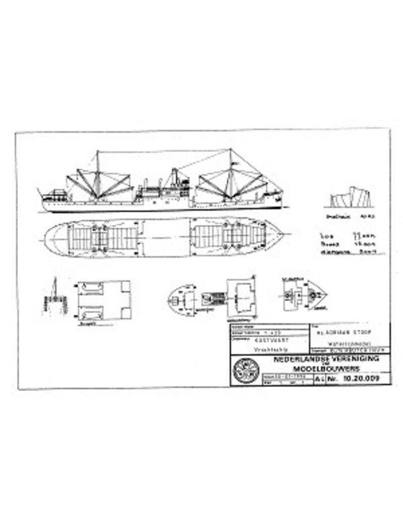 MBT 10.20.009 vrachtschip ss "Adriaan Stoop" (1924)-r. OostBorneo, Rot.; "Silindoeng"-KPM (1929)