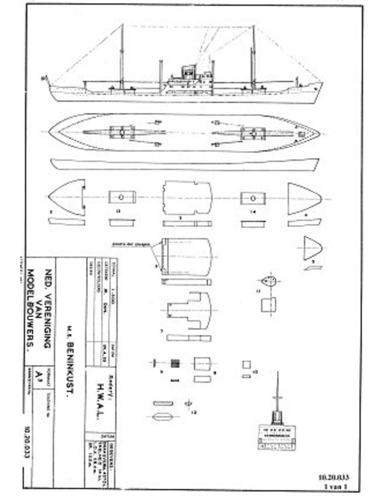 MBT 10.20.033 Frachtschiff ms "Beninkust" (1954) - HWAL