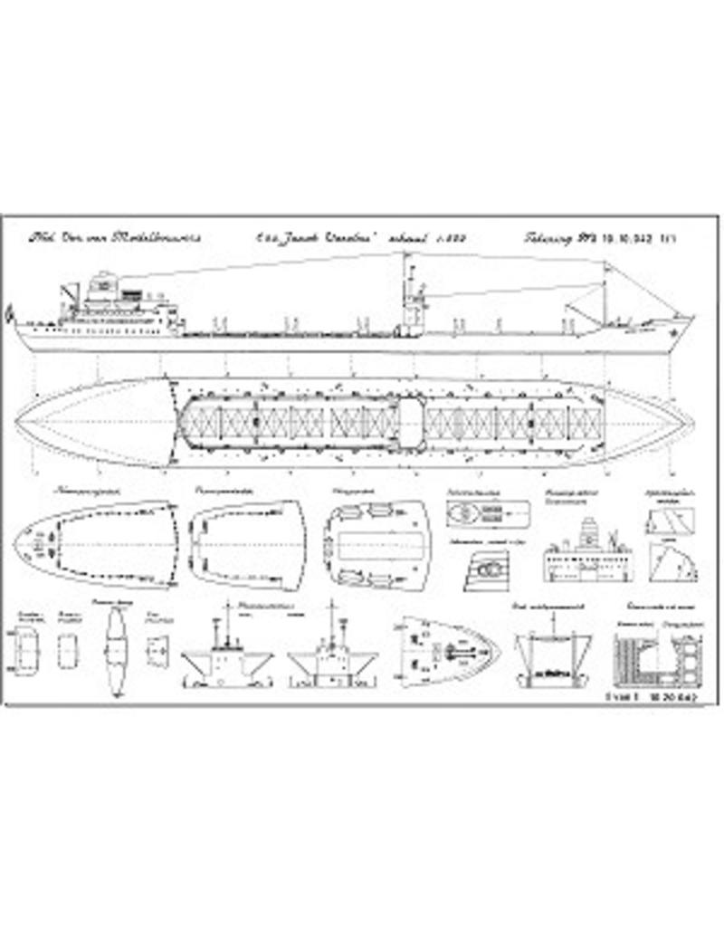 MBT 10.20.042 ertstanker ms "Jacob Verolme" (1957) - Ned.Erts Tanker Mij.