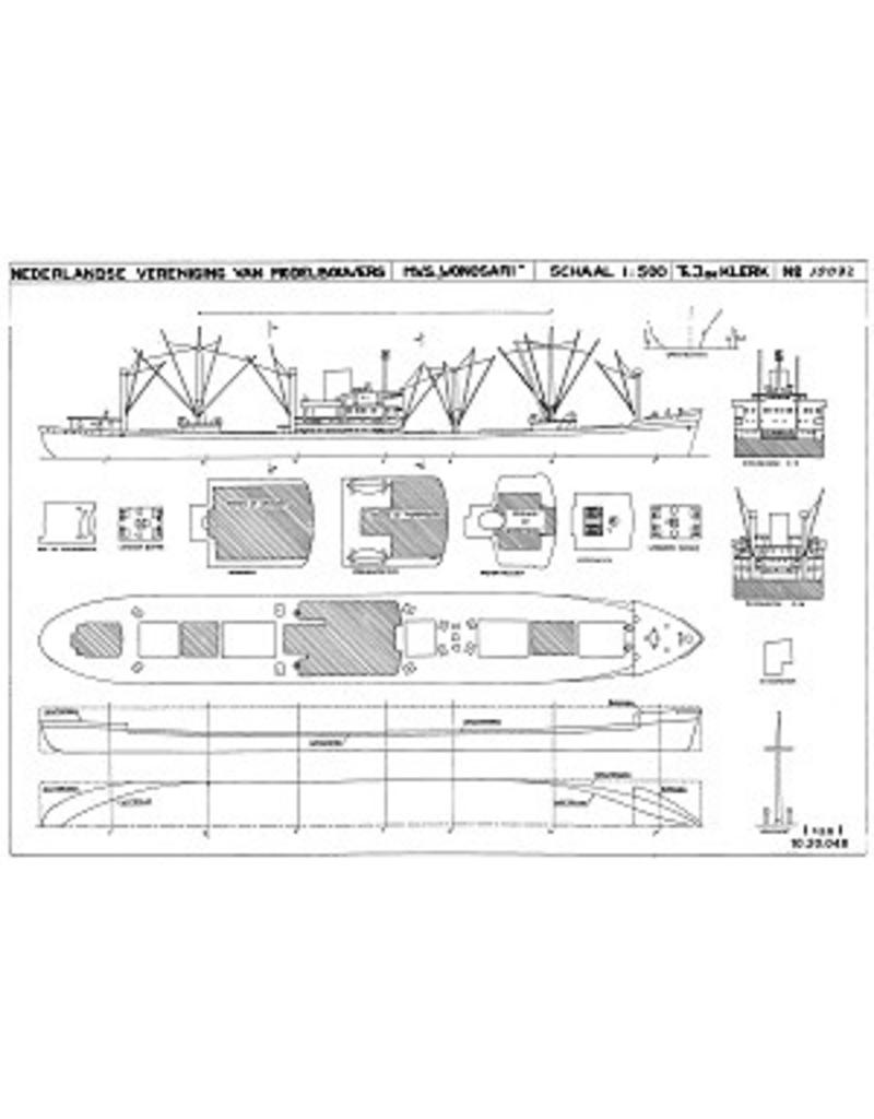 NVM 10.20.048 vrachtschip ms "Wonosari" (1952) - Kon.Rott.Lloyd; "Wonogiri", "Wonorato", "Wonosobo"