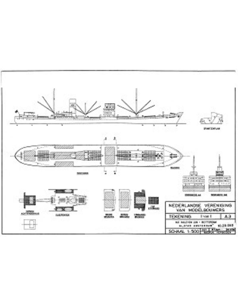 MBT 10.20.050 vrachtschip ms Stad Amsterdam(1943)-Halcyon Lijn(1957);exBrages(1943),Magellan(1947)
