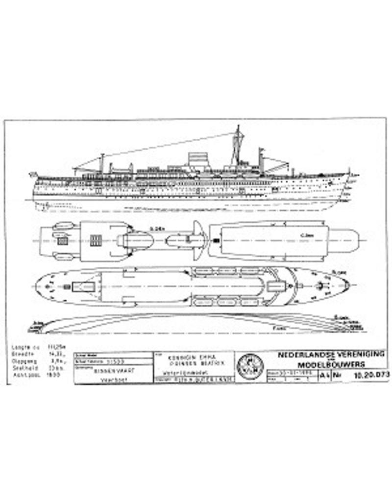MBT Vrachtschip ss " Kedoe" (1921) - Rott.Lloyd - Bouwtekening Schaal 1 : 500 (10.20.074)
